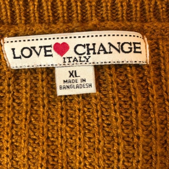 Love Change Italy Cold Shoulder Sweater Honey XL - Picture 6 of 7